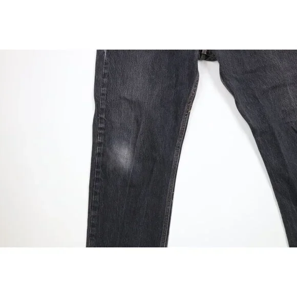 Vtg Y2K Levis 501xx Mens 34x32 Faded Button Fly Original Fit Denim Jeans Black